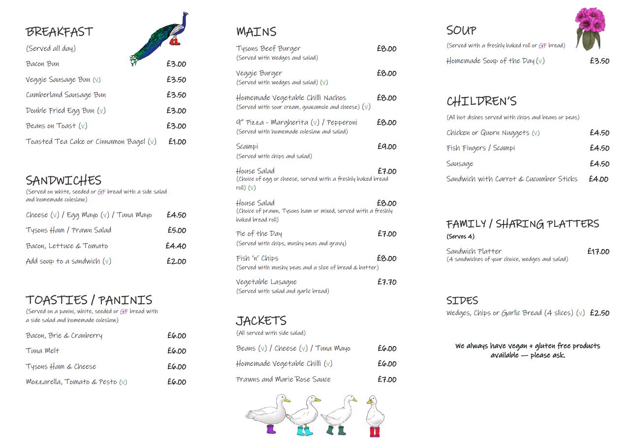 Cafe Menu 2
